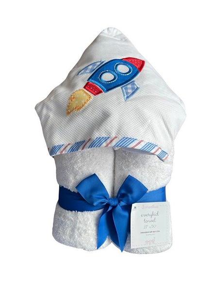 NWT 3 Marthas Everykid Hooded Towel - Rocket - Picture 2 of 3